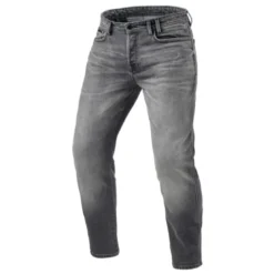 Jeans Uomo Revit Ortes TF Grigio Medio Slavato L32 Accorciato