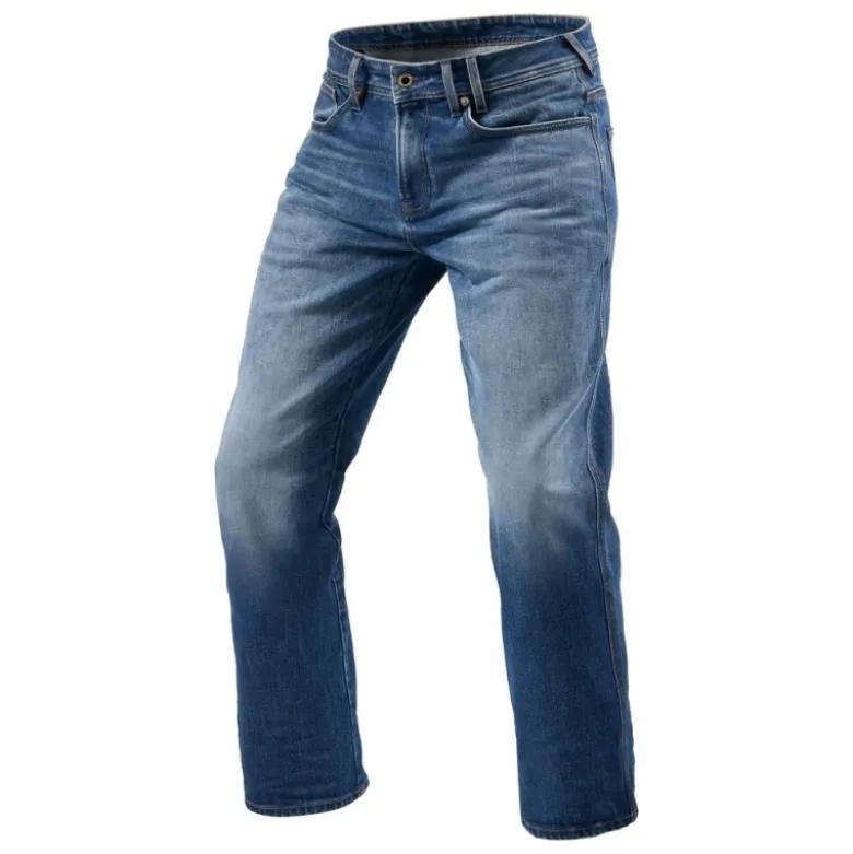Jeans Uomo Revit Philly 3 Lf Blu Medio Slavato L30 Extra Accorciato