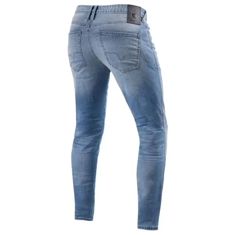 Jeans Uomo Revit Piston 2 Sk Azzurro Slavato L36 Allungato