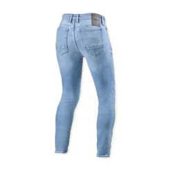 Jeans Uomo Revit Piston 3 Skinny Blu Chiaro Vintage L30 Extra Accorciato