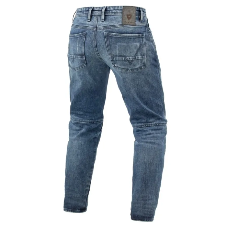 Jeans Uomo Revit Rilan TF Blu Medio Vintage L36 Allungato