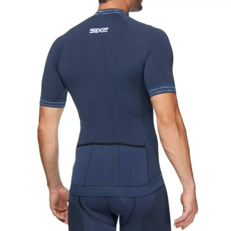 Maglia Da Ciclismo Tecnica Termica Unisex Sixs BKCL Clima Jersey Avio Blu