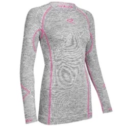 Maglia Donna Intima Tecnica Riday Manica Lunga Light Grigio Rosa
