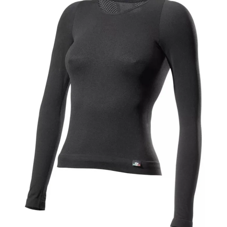 Maglia Donna Intima Tecnica Termica Sixs F-TS2 All Black