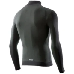 Maglia Intima Lupetto Tecnica Termica Unisex Sixs TM13 Con Zip Manica Lunga Verde Militare