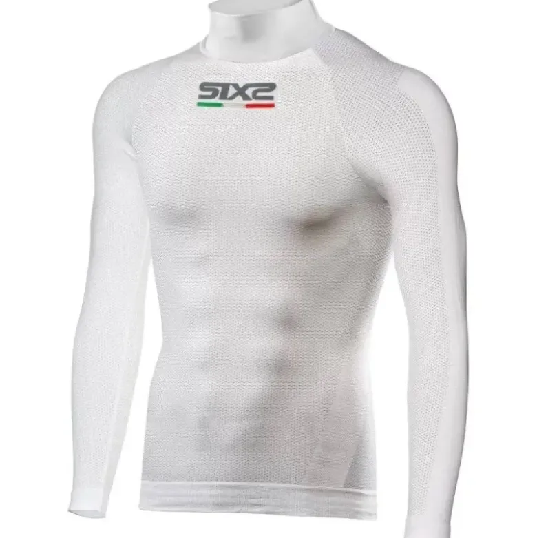 Maglia Intima Lupetto Tecnica Termica Unisex Sixs TS3 Bianco Carbon