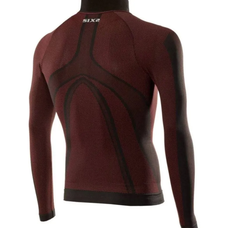 Maglia Intima Lupetto Tecnica Termica Unisex Sixs TS3 Rosso Scuro