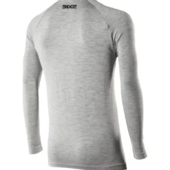 Maglia Intima Tecnica Termica Con Bottoni Sixs SERAFINO-MERINOS Wool Grey