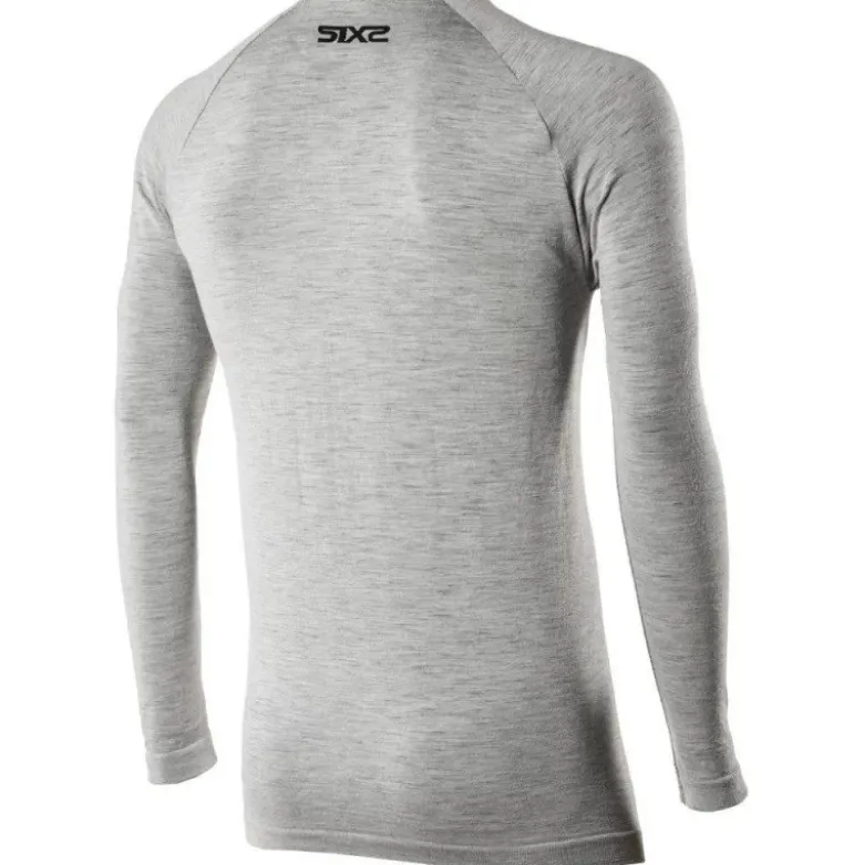 Maglia Intima Tecnica Termica Con Bottoni Sixs SERAFINO-MERINOS Wool Grey