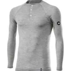 Maglia Intima Tecnica Termica Con Bottoni Sixs SERAFINO-MERINOS Wool Grey