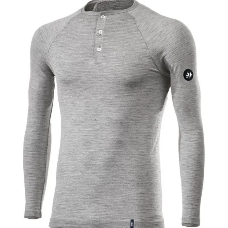 Maglia Intima Tecnica Termica Con Bottoni Sixs SERAFINO-MERINOS Wool Grey