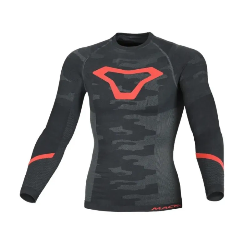 Maglia Intima Tecnica Termica Macna Baselayer Winter Nero Rosso