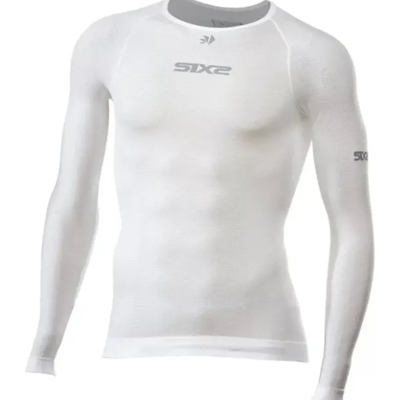 Maglia Intima Tecnica Termica Unisex Sixs TS2L-BT Breezy Touch Bianco Carbon