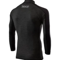 Maglia Lupetto Intima Tecnica Antivento Merino Unisex Sixs TS4-MERINOS Wool Black