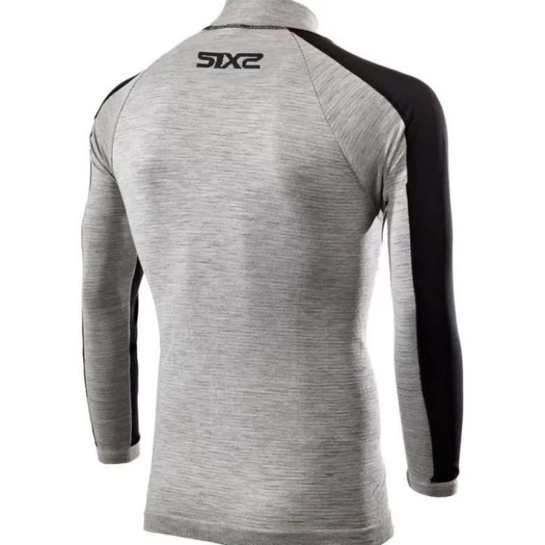 Maglia Lupetto Intima Tecnica Antivento Merino Unisex Sixs TS4-MERINOS Wool Grey