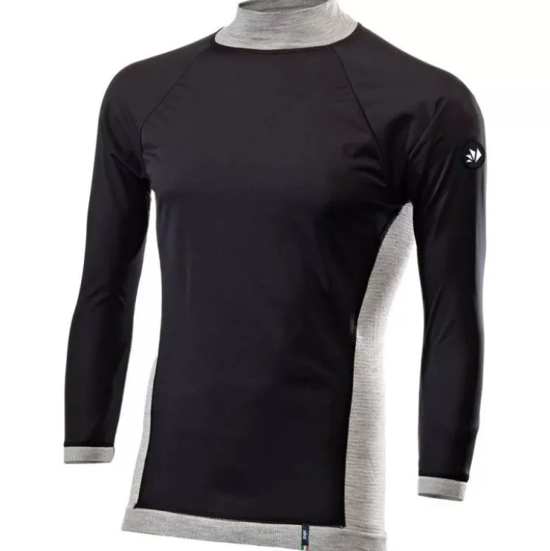 Maglia Lupetto Intima Tecnica Antivento Merino Unisex Sixs TS4-MERINOS Wool Grey
