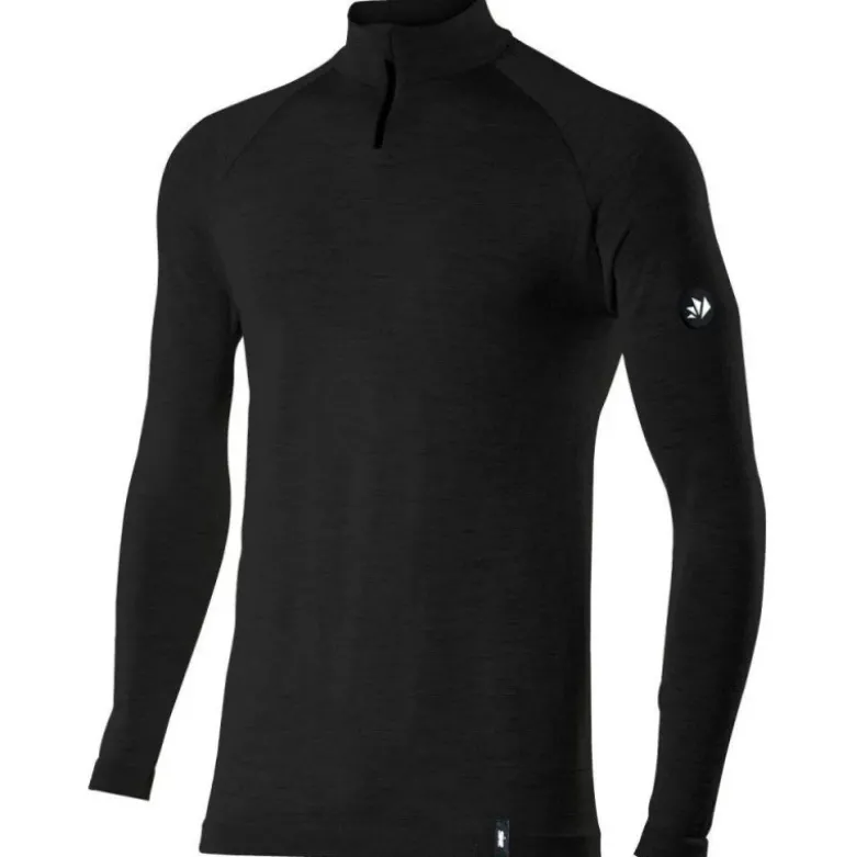 Maglia Tecnica Termica Lupetto Con Zip Sixs TS13-MERINOS Wool Black