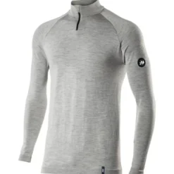 Maglia Tecnica Termica Lupetto Con Zip Sixs TS13-MERINOS Wool Grey