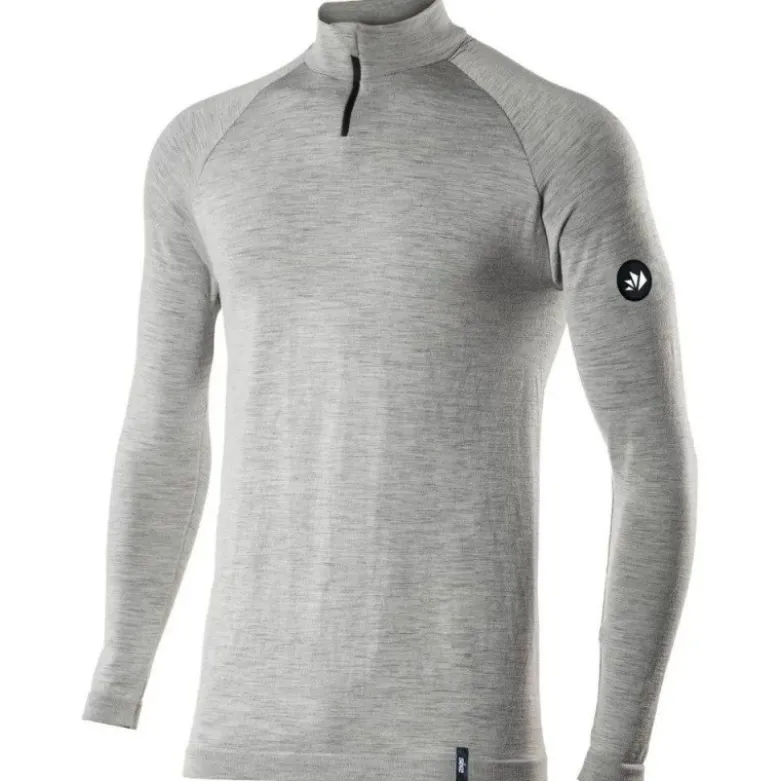 Maglia Tecnica Termica Lupetto Con Zip Sixs TS13-MERINOS Wool Grey
