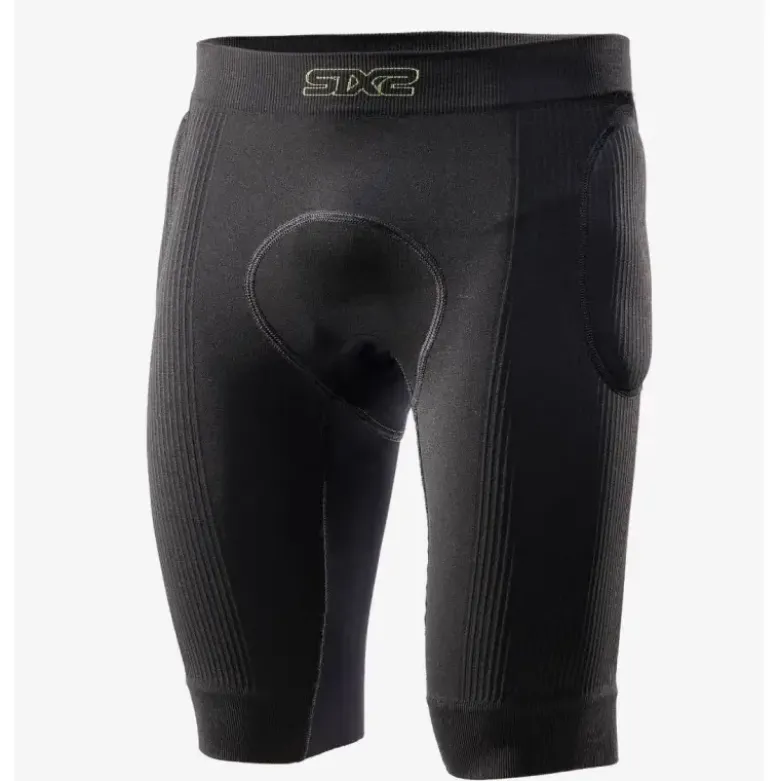 Pantaloncino Tecnico con Fondello Sixs con Protezione Removibili PRB SHORT Nero