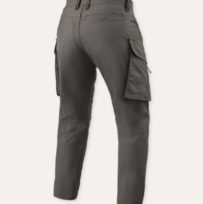 Pantalone In Tessuto Cargo Revit Tristan Tapered Nero Oliva Accorciato L32