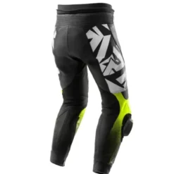 Pantaloni In Pelle Rebelhorn Inferno Nero Giallo Fluo