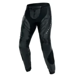 Pantaloni In Pelle Rebelhorn Veloce Nero Bianco