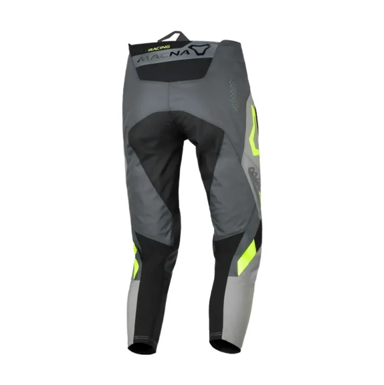 Pantaloni In Pelle Unisex Fuoristrada Macna Chameleon-1 Grigio Giallo