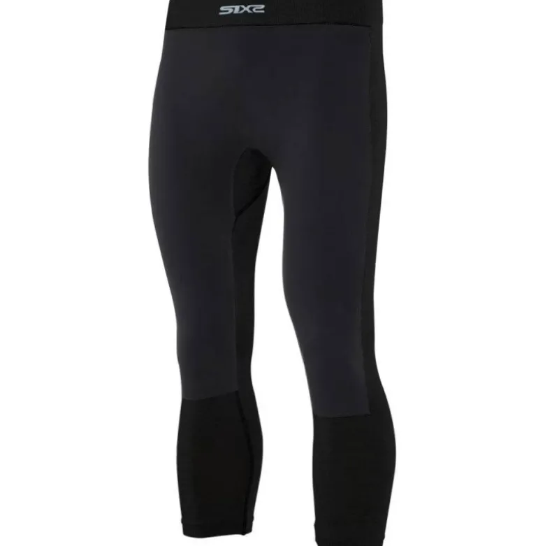 Pantaloni Intimi Tecnici Antivento Merino Unisex Sixs PNX-WB-MERINOS Wool Black