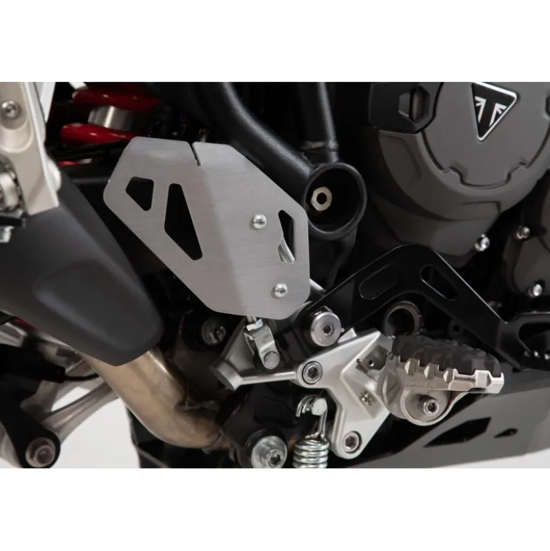 Protezione tallone destra Argento. Triumph Tiger 900/GT/Rally/Pro (19-).