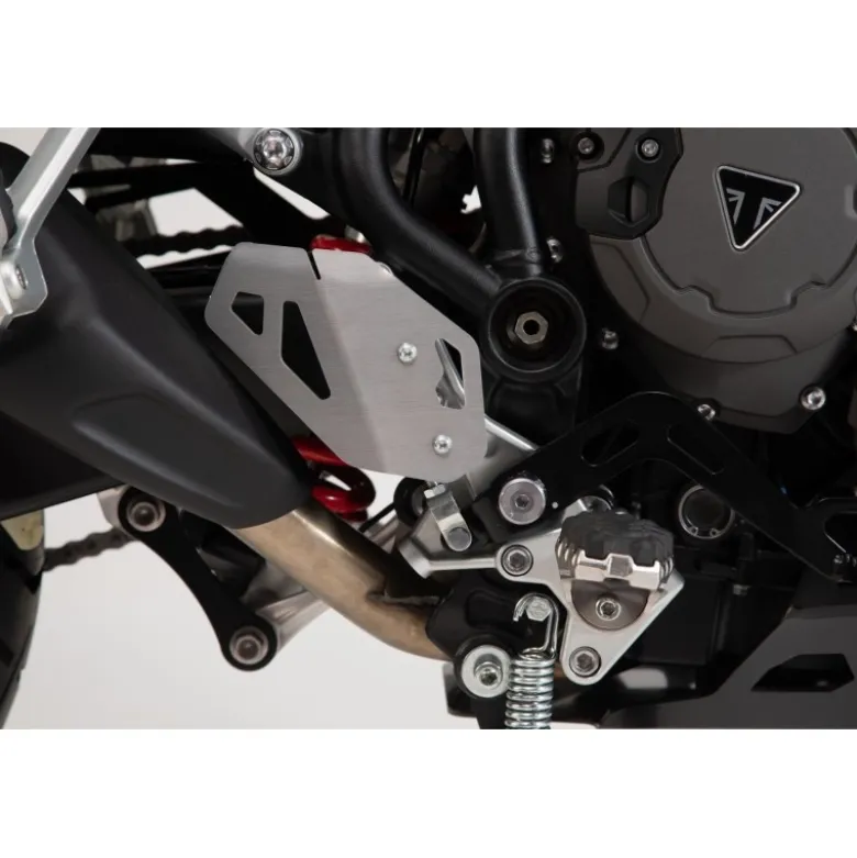 Protezione tallone destra Argento. Triumph Tiger 900/GT/Rally/Pro (19-).