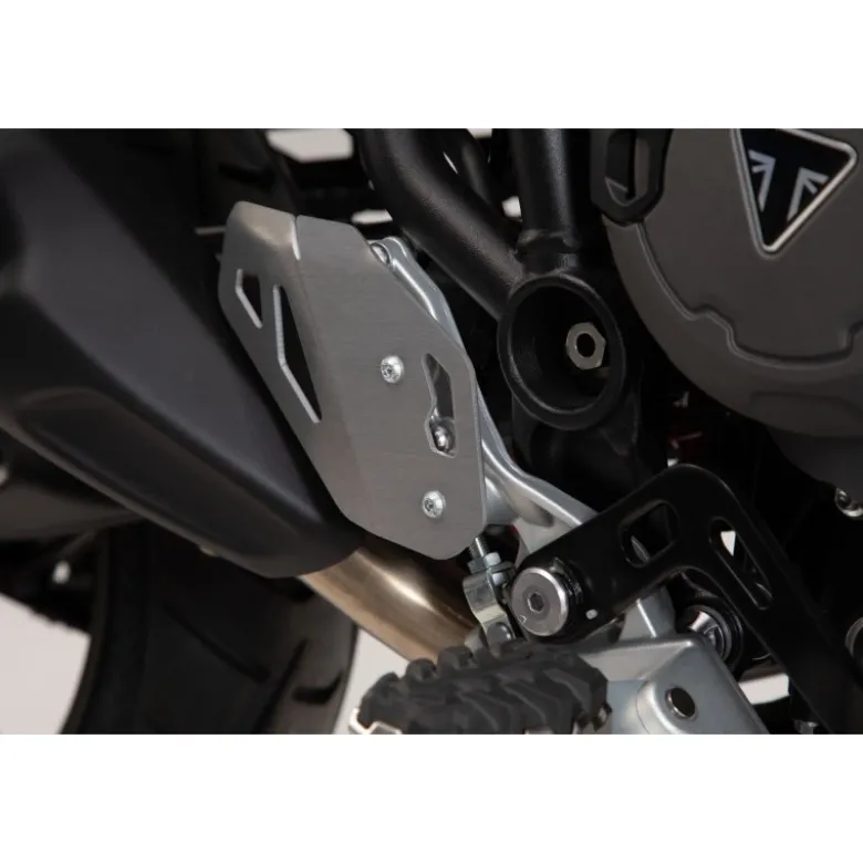 Protezione tallone destra Argento. Triumph Tiger 900/GT/Rally/Pro (19-).