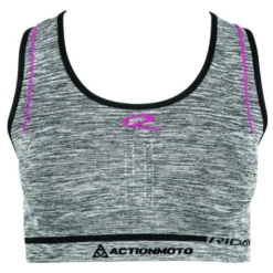 Reggiseno Donna Tecnico Riday Ultra Traspirante e Antiodore Grigio Melange Rosa