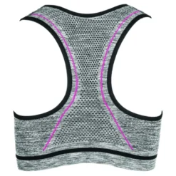 Reggiseno Donna Tecnico Riday Ultra Traspirante e Antiodore Grigio Melange Rosa