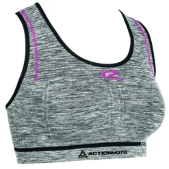 Reggiseno Donna Tecnico Riday Ultra Traspirante e Antiodore Grigio Melange Rosa