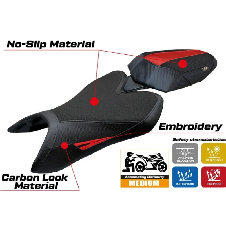 Rivestimento sella compatibile - Aprilia Tuono 457 2025 - mod Vignesh Ultragrip