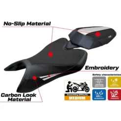 Rivestimento sella compatibile - Aprilia Tuono 457 2025 - mod Vignesh Ultragrip