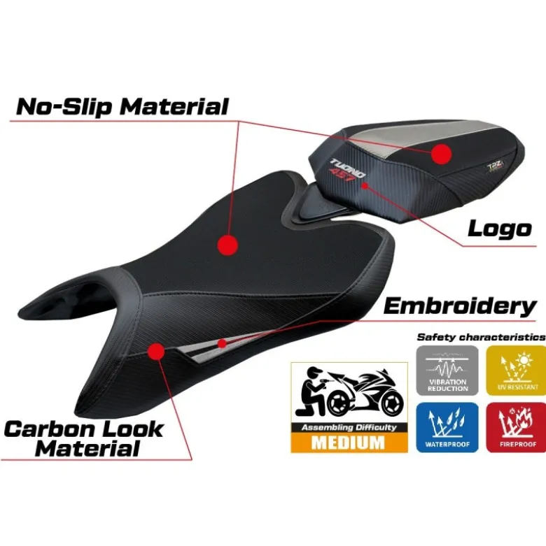 Rivestimento sella compatibile - Aprilia Tuono 457 2025 - mod Vignesh