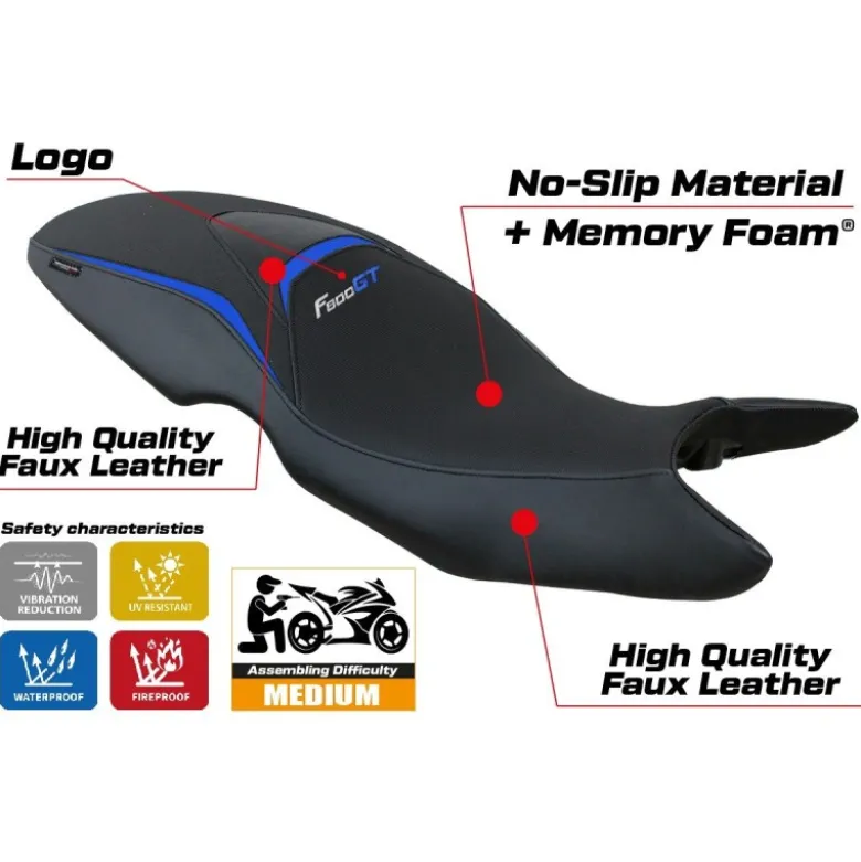 Rivestimento sella compatibile - BMW F 800 GT 2012-2016 - mod Tallin Comfort System