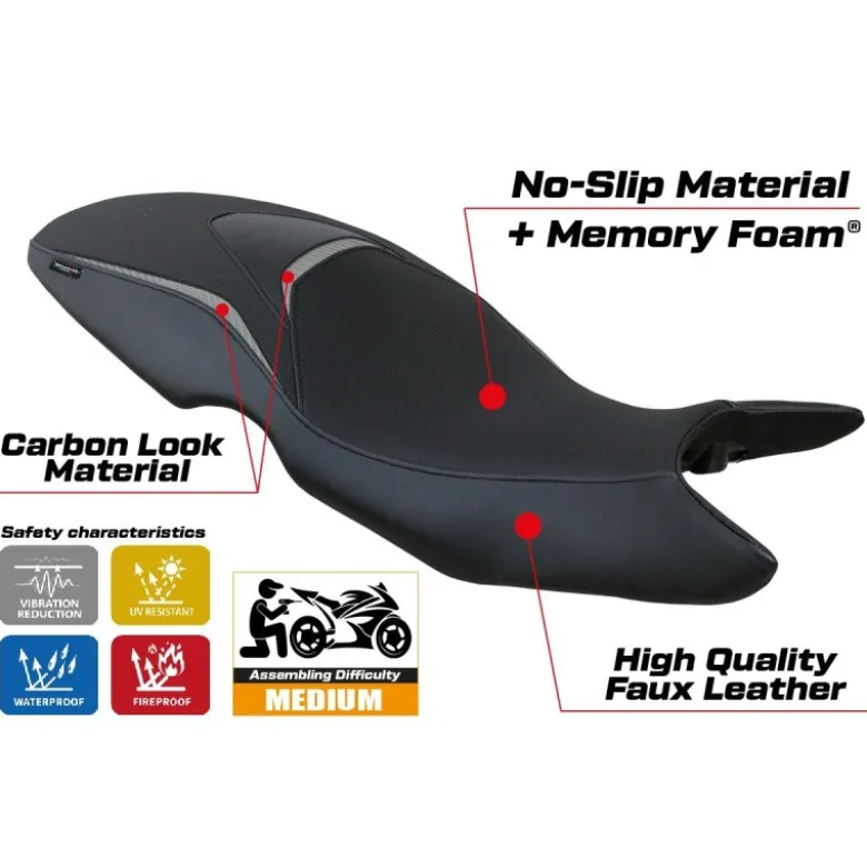 Rivestimento sella compatibile - BMW F 800 GT 2012-2016 - mod Tallin Comfort System