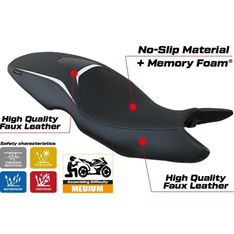 Rivestimento sella compatibile - BMW F 800 GT 2012-2016 - mod Tallin Comfort System