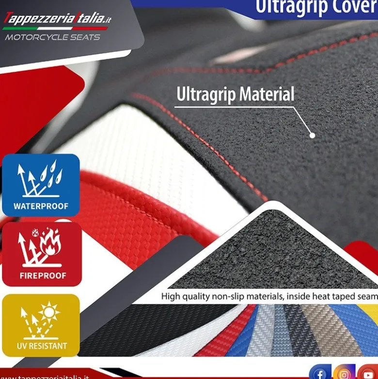 Rivestimento sella passeggero compatibile BMW M 1000 R (22-24) modello Tayma Ultragrip