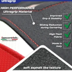 Rivestimento sella passeggero compatibile BMW M 1000 RR (22-24) modello Dresda Ultragrip