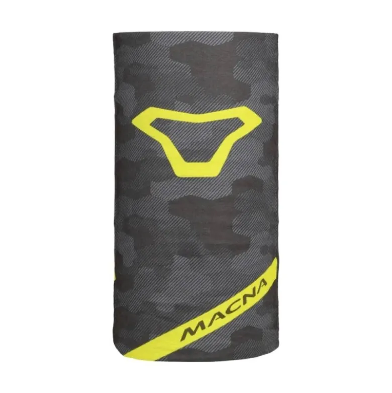Scaldacollo Collare Macna Summer Tube Logo Grigio Giallo