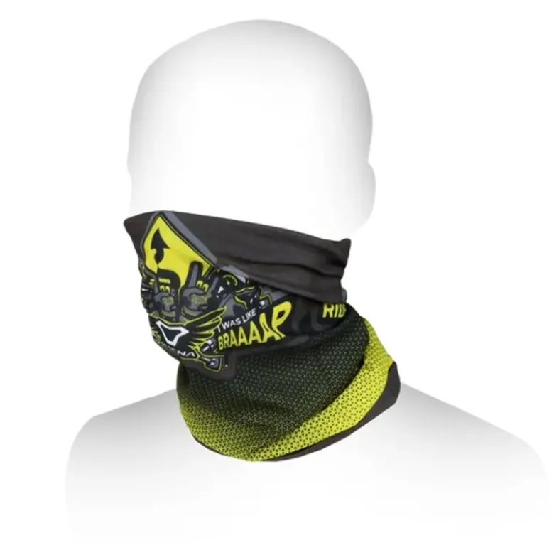 Scaldacollo Collare Macna Summer Tube Logo Grigio Nero