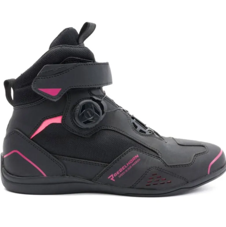 Scarpe Moto Donna Rebelhorn Spark II Nero Rosa