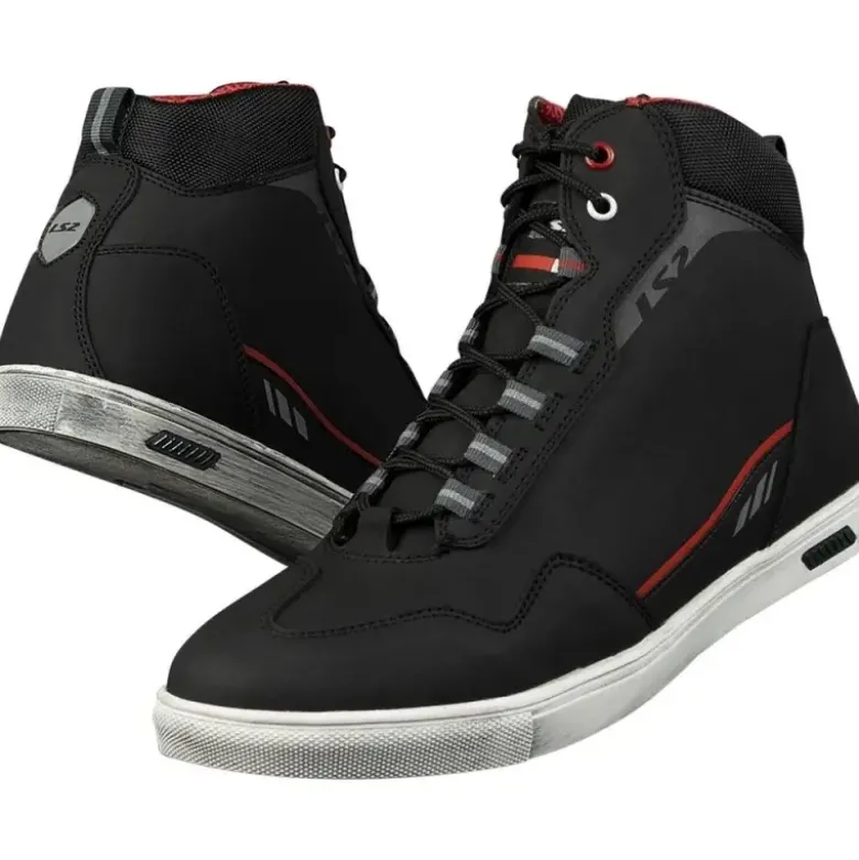Scarpe Moto Ls2 Zoe Nero Rosso