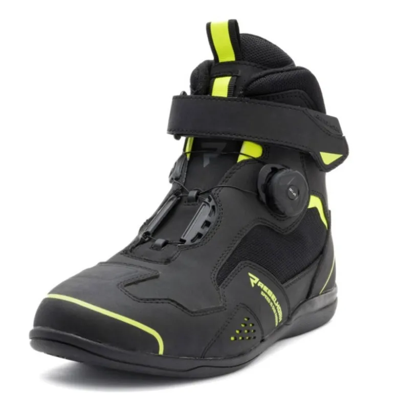 Scarpe Moto Rebelhorn Spark II Nero Giallo Fluo
