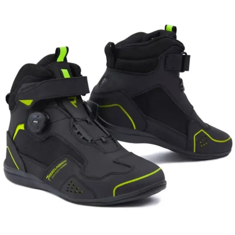 Scarpe Moto Rebelhorn Spark II Nero Giallo Fluo