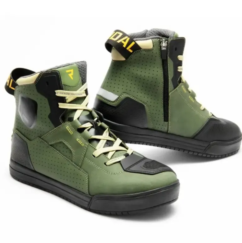 Scarpe Moto Rebelhorn Vandal II Verde Arancione